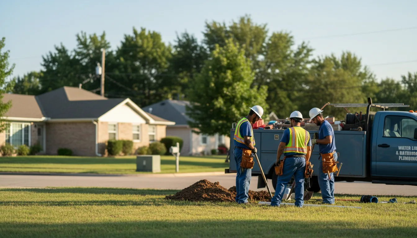 Residential water line and bathroom plumbing service in Nerinx, KY